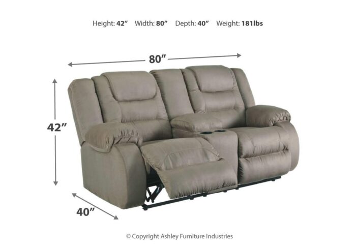 McCade Reclining Loveseat with Console - Image 3
