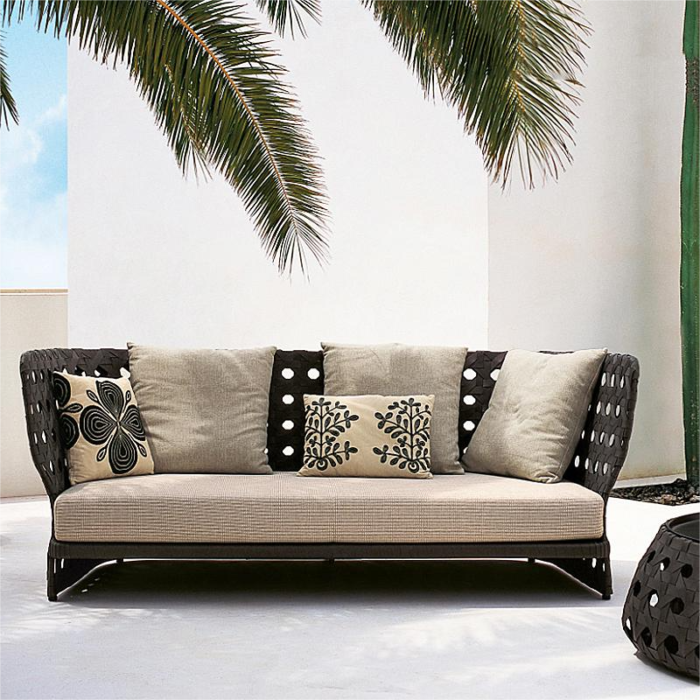 Cane Sofa Loungeset Outdoor Aluminium Durable Material - Image 2