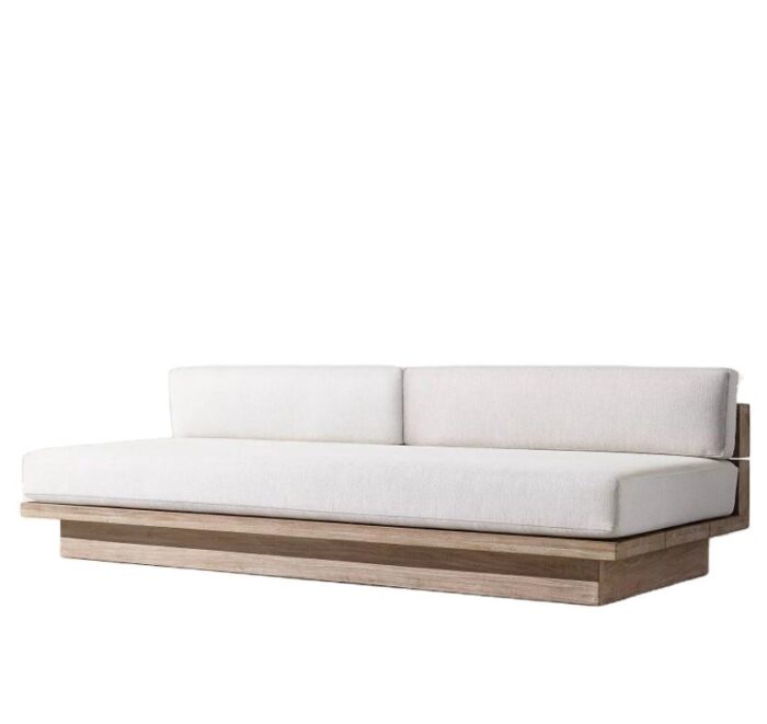 Wooden outdoor garden sets teak wood  sofa furniture sofa - Image 2